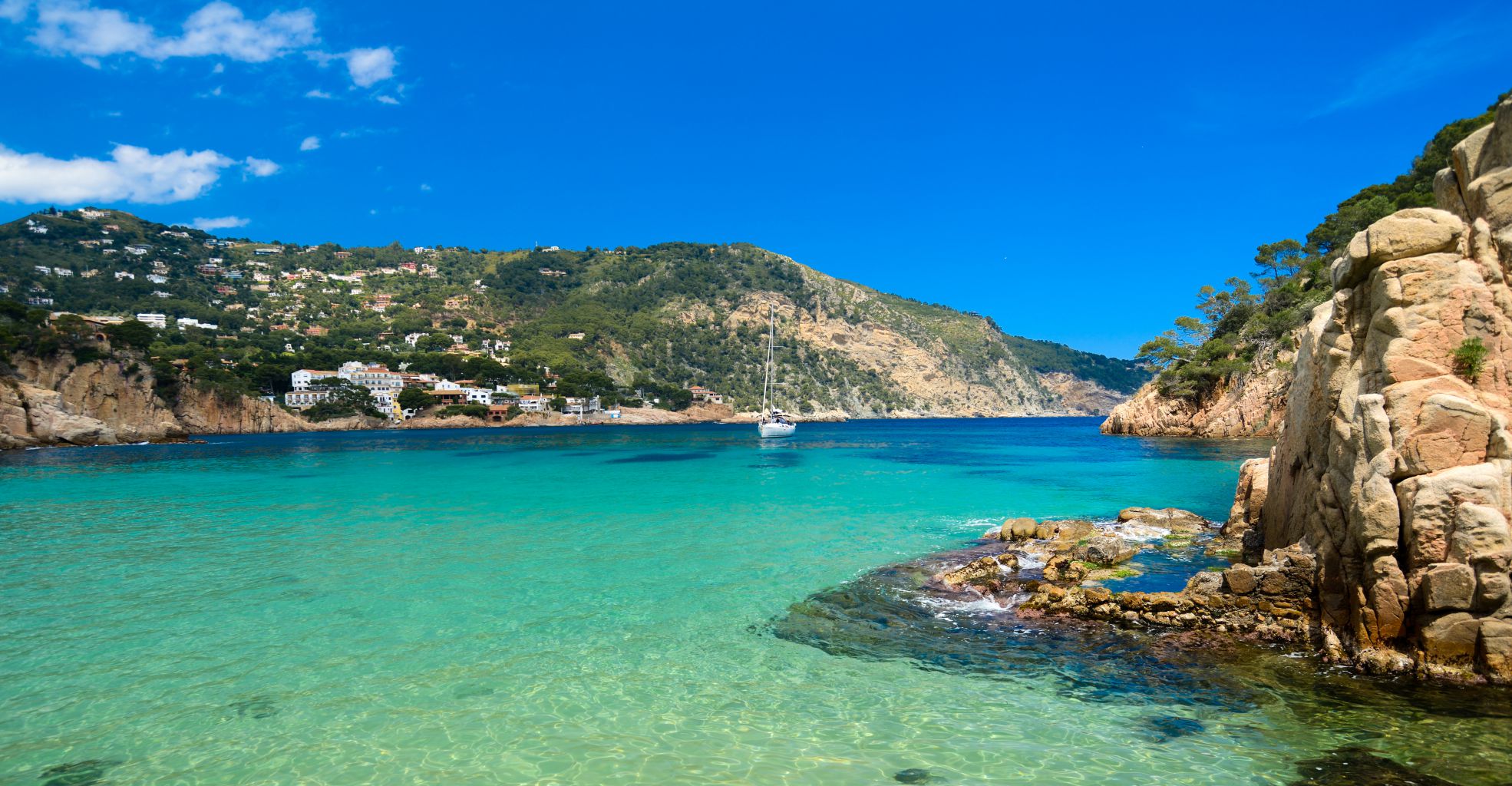 Vista panorámica de la Playa de Aiguablava